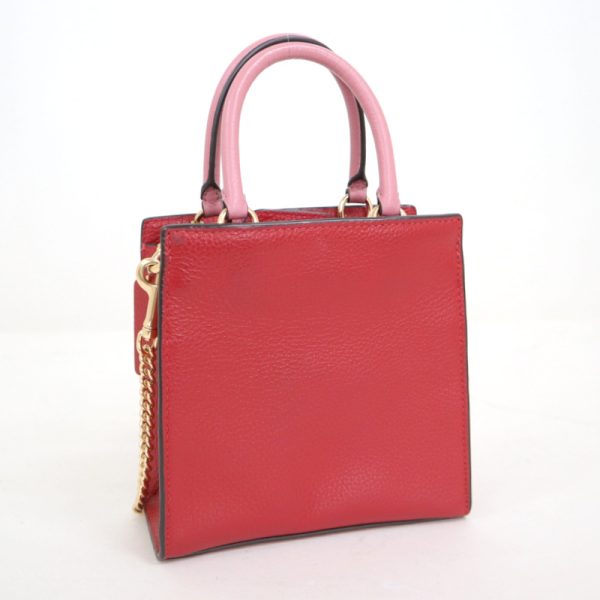 2000099256000134 2 Coach Mini Pepper Chain Shoulder Bag Leather Red Gold