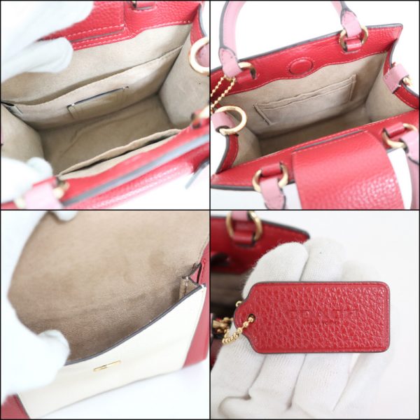 2000099256000134 5 Coach Mini Pepper Chain Shoulder Bag Leather Red Gold