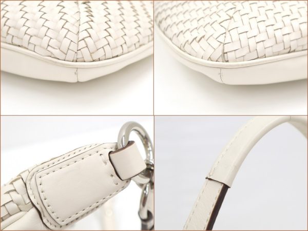 2000099256100062 6 Coach Shoulder Bag White Mesh Leather Line