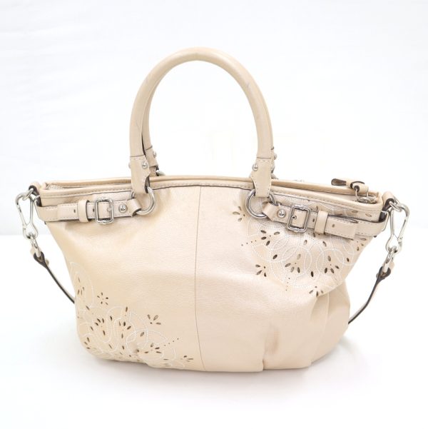 2000099256600012 2 Coach Madison Sophia Satchel Shoulder Bag Beige