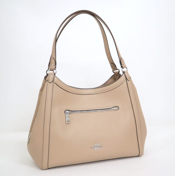 2000109255300063 1 Coach Christie Shoulder Bag Leather Taupe