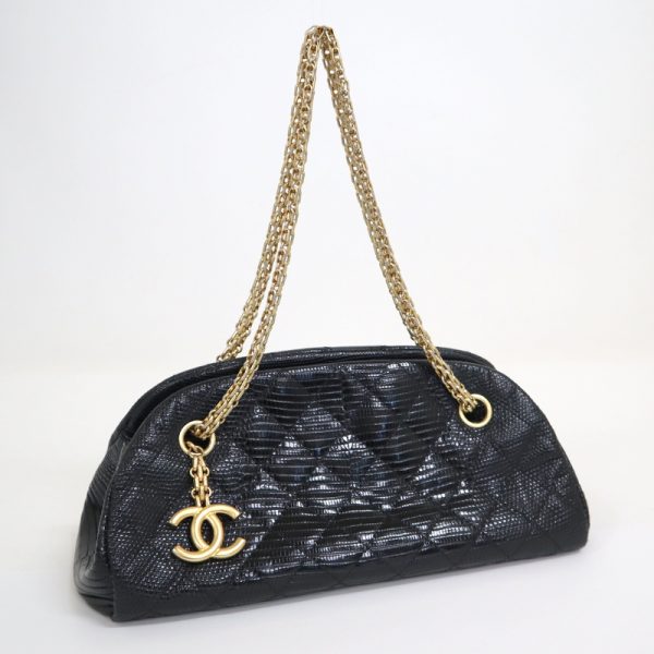 2000112256500129 1 Chanel Mademoiselle Bowling Bag Black