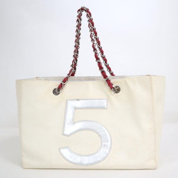 2000112256500132 2 Chanel No5 Tote White