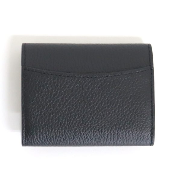 2000137256000002 2 Dunhill Bifold Coin Case Leather Black Silver