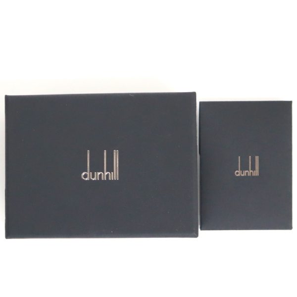 2000137256000002 8 Dunhill Bifold Coin Case Leather Black Silver