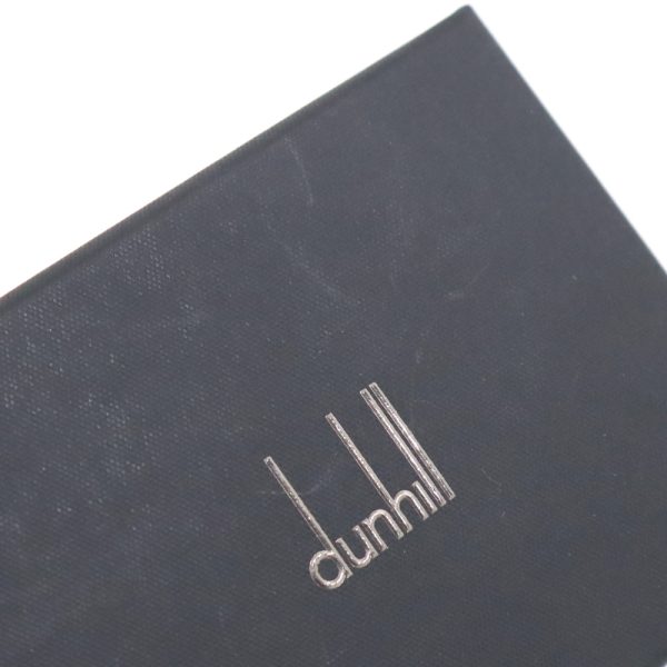 2000137256000002 9 Dunhill Bifold Coin Case Leather Black Silver