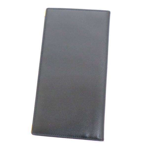 2000138256600002 2 Dunhill Billfold Card Long Wallet Leather Black