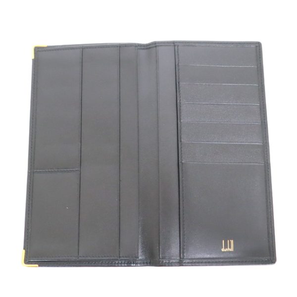 2000138256600002 6 Dunhill Billfold Card Long Wallet Leather Black