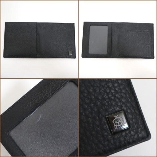 2000138257000002 10 Dunhill Bifold Long Wallet Leather Black