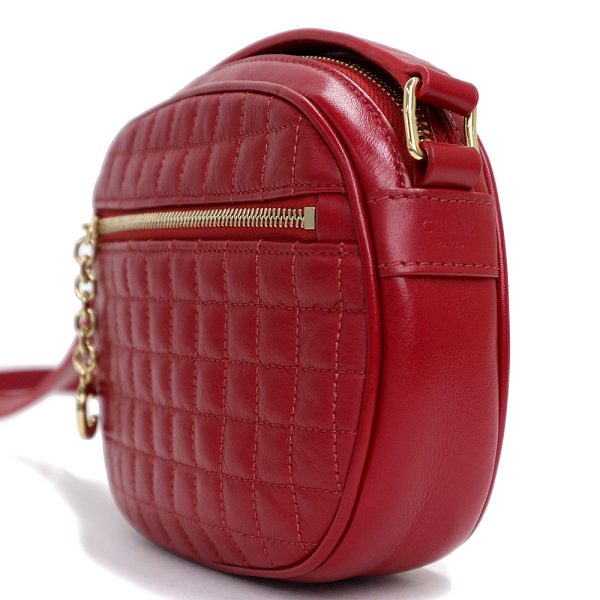 200013875019 4 Celine C Charm Small Camera Bag Calfskin Red