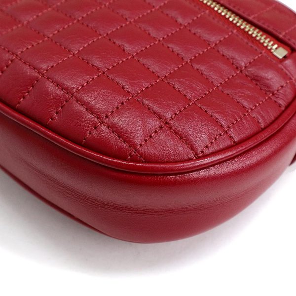 200013875019 9 Celine C Charm Small Camera Bag Calfskin Red