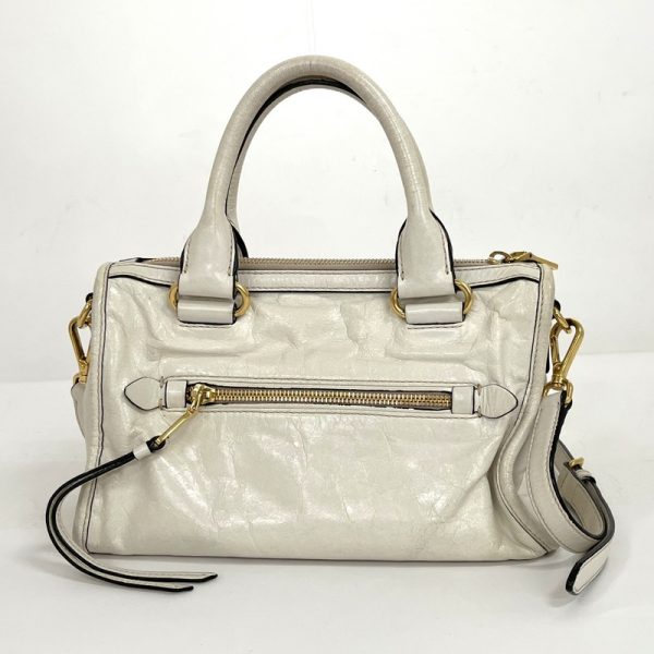 2000255256500011 2 Miu Miu 2WAY bag leather off white x gold hardware RL0104