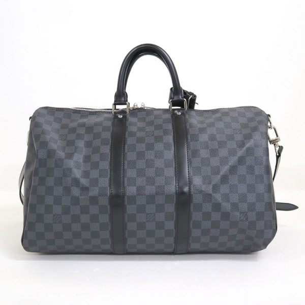 2000345256600033 2 Louis Vuitton Keepall Bandouliere 45 Damier Graphite