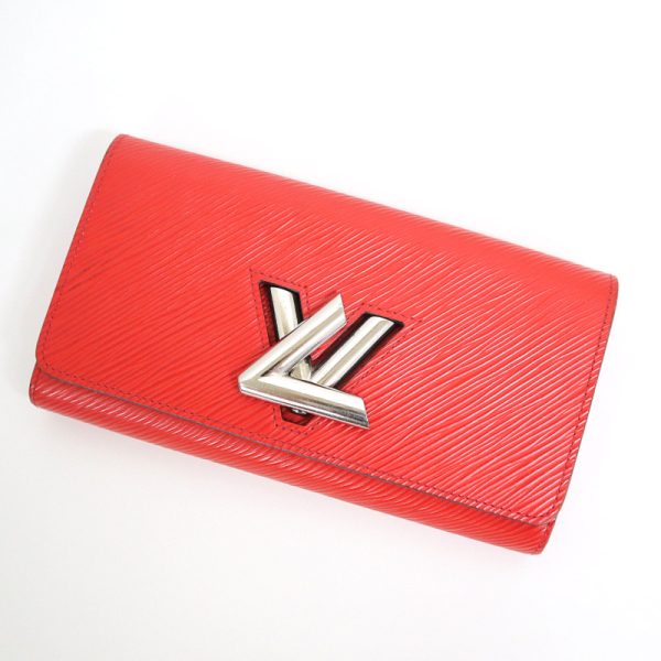 2001017255900321 1 Louis Vuitton Epi Portefeuille Twist Wallet Red