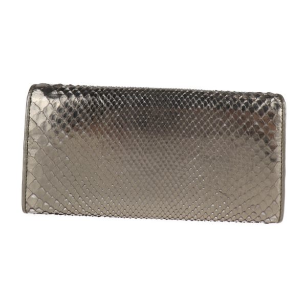 2002093007099 3 Gucci Double G Long Wallet Python Gunmetal