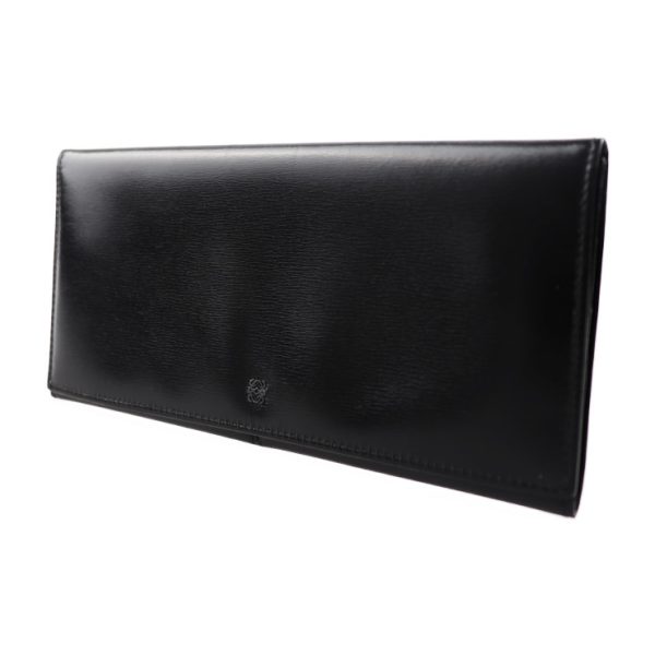 2003063007082 2 Loewe Leather Long Wallet Black