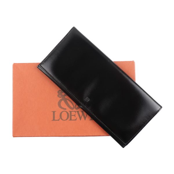 2003063007082 7 Loewe Leather Long Wallet Black