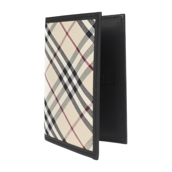 2003123007100 2 Burberry Canvas Leather Card Holder Beige Black Red