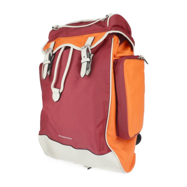 2005083007099 2 Burberry Nylon Backpack Red Orange White