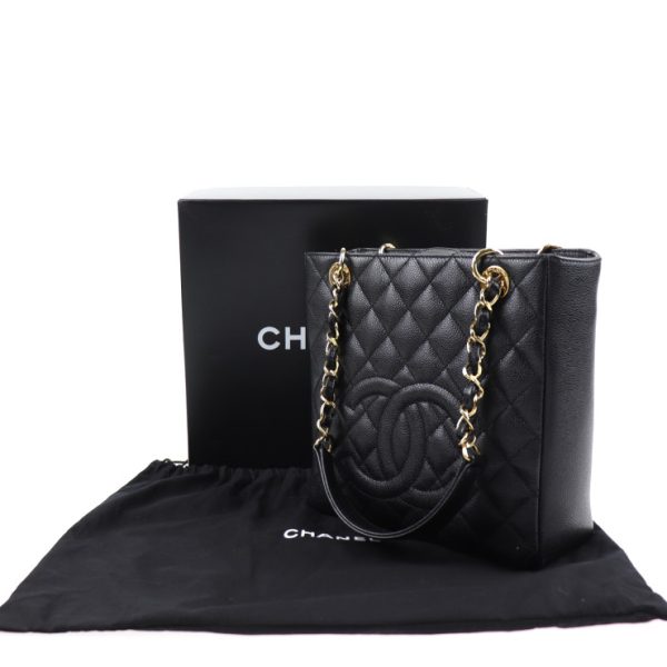 2007043002122 9 Chanel Matelasse Handbag Caviar Skin Black Chain