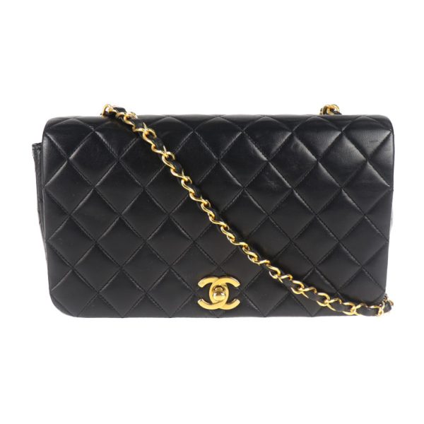 2007091001013 1 Chanel Matelasse Chain Shoulder Bag Leather Black