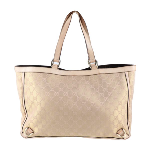 2008093002160 3 Gucci Abbey Tote Handbag GG Canvas Pink Gold