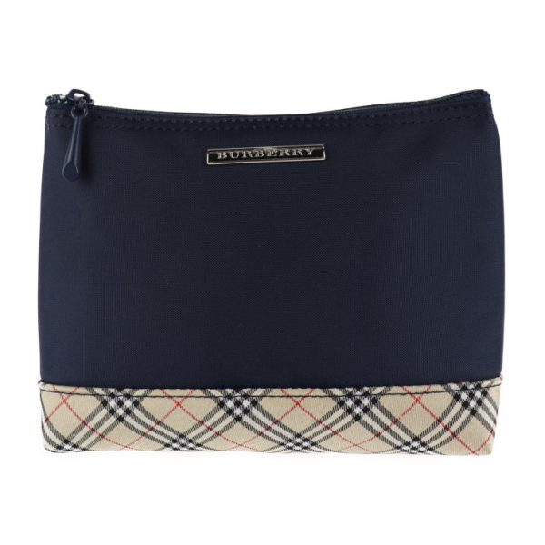 2008093002162 1 Burberry Nylon Pouch Navy Beige