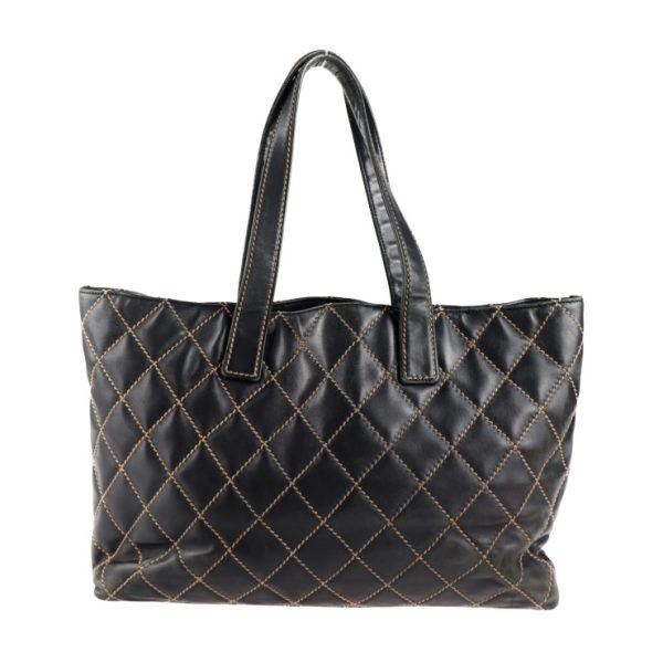 2008093002169 3 Chanel Wild Stitch Tote Bag Leather Black