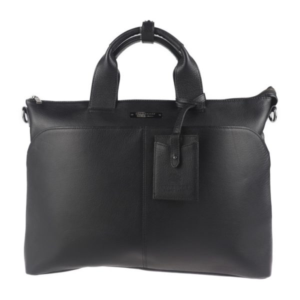 2008103007115 1 Burberry Leather Business Bag Black