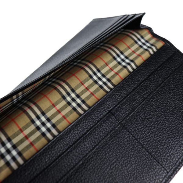 2009093007223 5 Burberry Leather Wallet Black Bifold