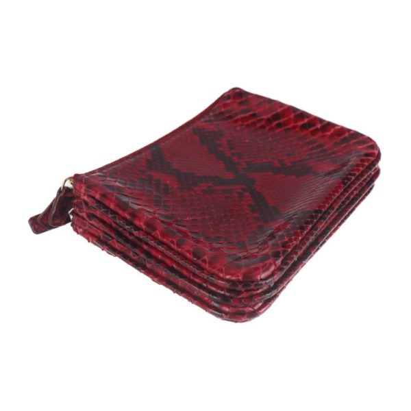 2009103001164 4 Celine Trio Python Clutch Bag Red