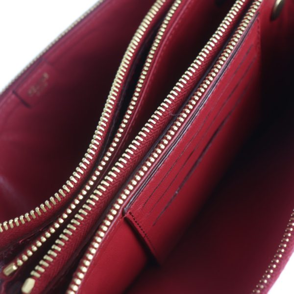 2009103001164 7 Celine Trio Python Clutch Bag Red