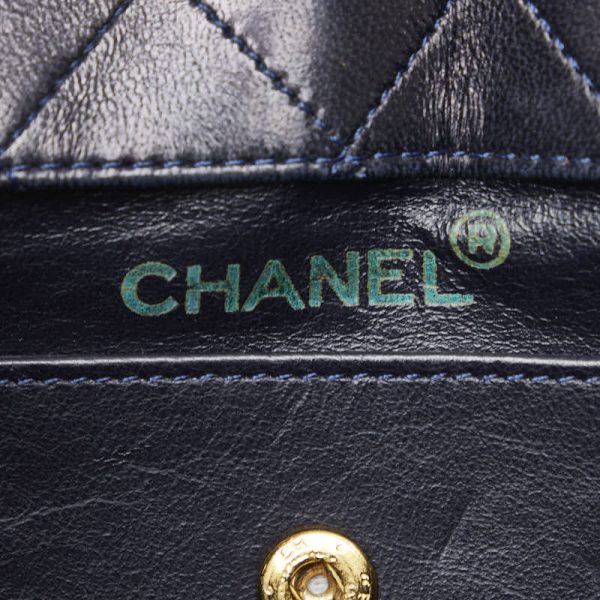 201 50312 6 CHANEL Matelasse chain shoulder bag navy Blue