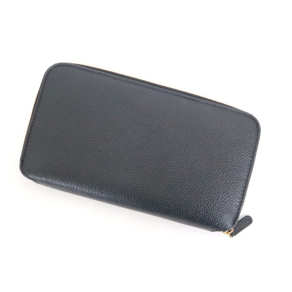 2010211255500008 2 Balenciaga Round Zipper Long Wallet Black