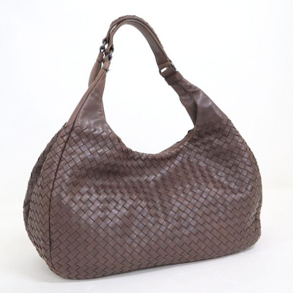 2010298256100012 1 Bottega Veneta Campana Intrecciato Bag Brown