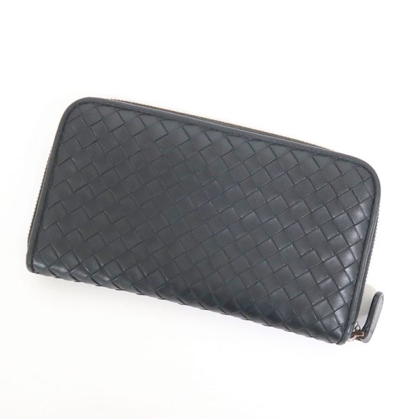 2010303255500020 1 Bottega Veneta Intrecciato Long Wallet Black