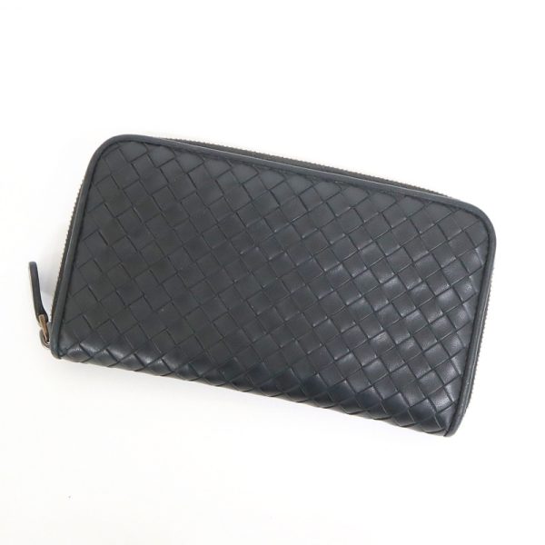 2010303255500020 2 Bottega Veneta Intrecciato Long Wallet Black