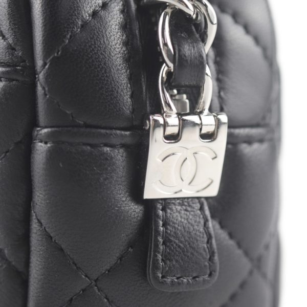 2011063007162 7 Chanel Camera Case Matelasse Shoulder Bag Black