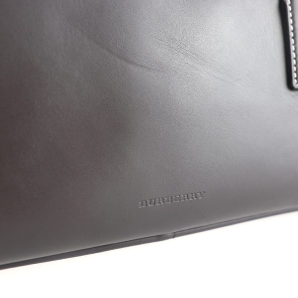 2011063007175 8 Burberry Leather Shoulder Bag Dark Brown