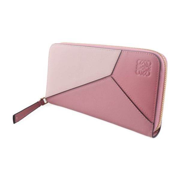 2011063007188 2 Loewe Puzzle Calf Leather Long Wallet Soft Pink