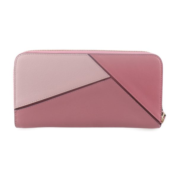 2011063007188 3 Loewe Puzzle Calf Leather Long Wallet Soft Pink