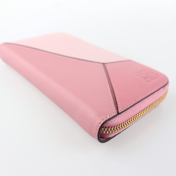 2011063007188 6 Loewe Puzzle Calf Leather Long Wallet Soft Pink