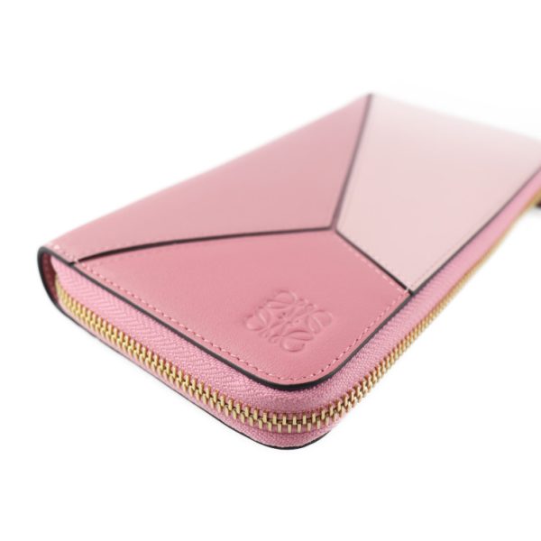 2011063007188 7 Loewe Puzzle Calf Leather Long Wallet Soft Pink