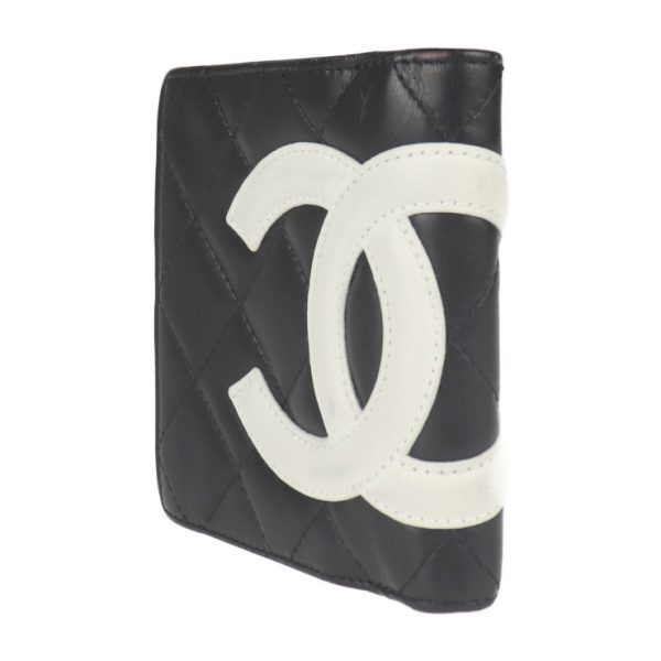 2011113002164 2 Chanel Bifold Wallet Leather Black Pouch Coco Mark