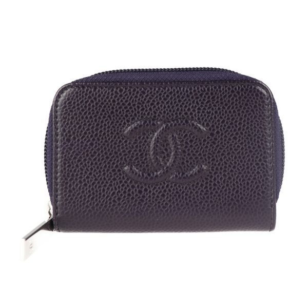 2011113002181 1 Chanel Coin Case Matte Caviar Skin Purple