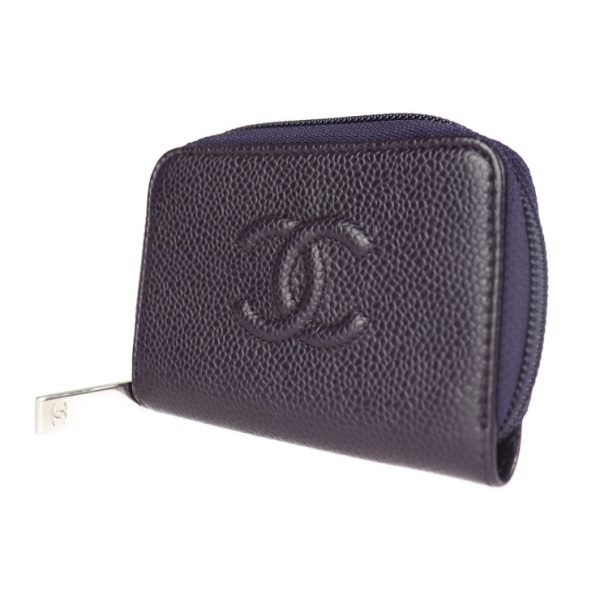 2011113002181 2 Chanel Coin Case Matte Caviar Skin Purple