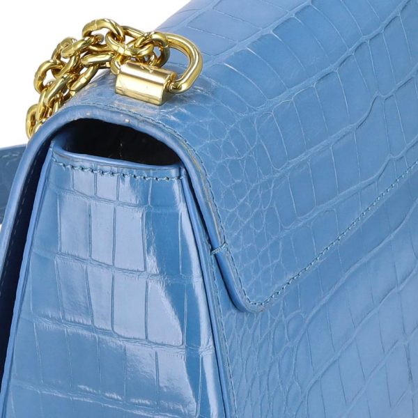 20121 10 Louis Vuitton Twist MM Alligator Bag Blue