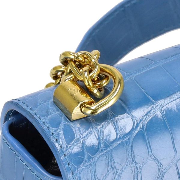 20121 9 Louis Vuitton Twist MM Alligator Bag Blue