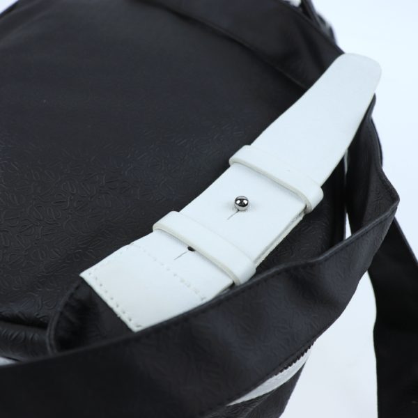 2014013002070 7 Loewe Anagram PVC Leather Backpack Black White