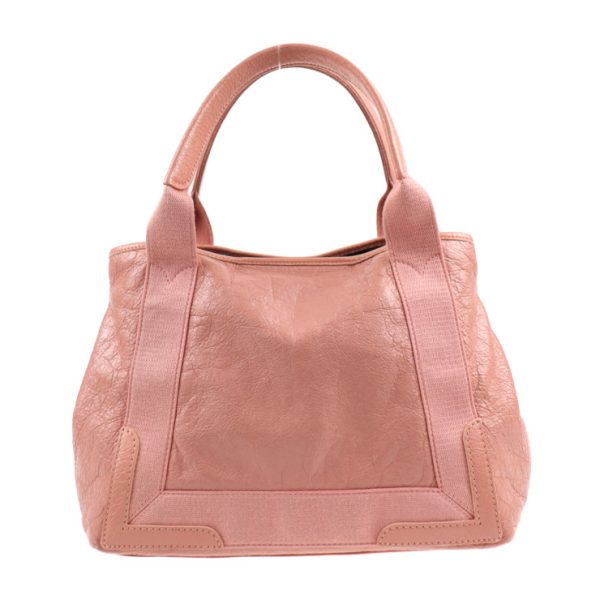 2014043002198 3 Balenciaga Navy Hippo S Leather Tote Bag Pink